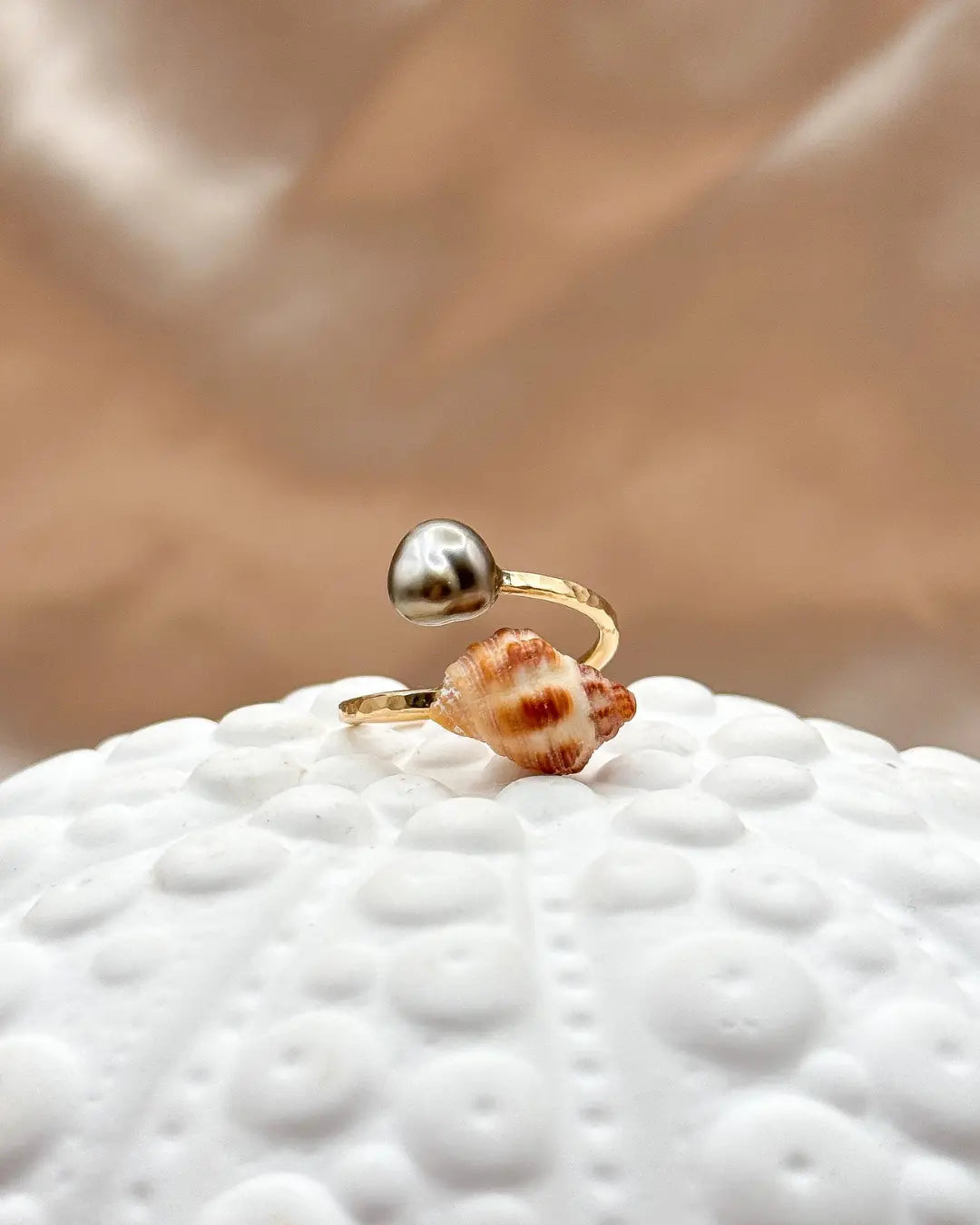 KESHI X BROWN DRUPE BYPASS RING