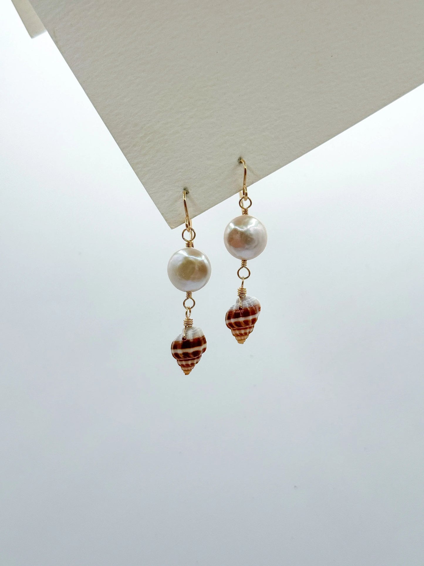 NAUTICAL COIN PEARL EARRINGS Navea Maui