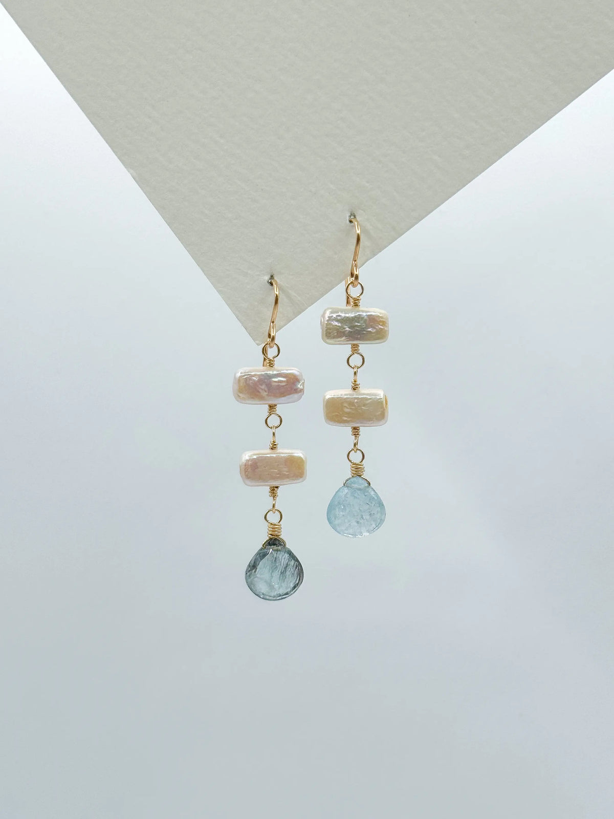DAINTY AQUA EARRINGS