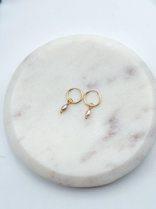 KEIKI HOOPS (PINK PEARL) Navea Maui