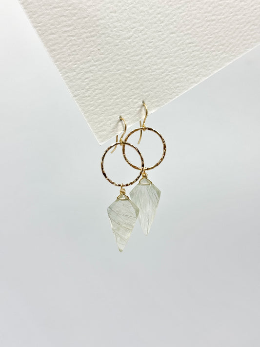 RUTILATED QUARTZ HOOPS