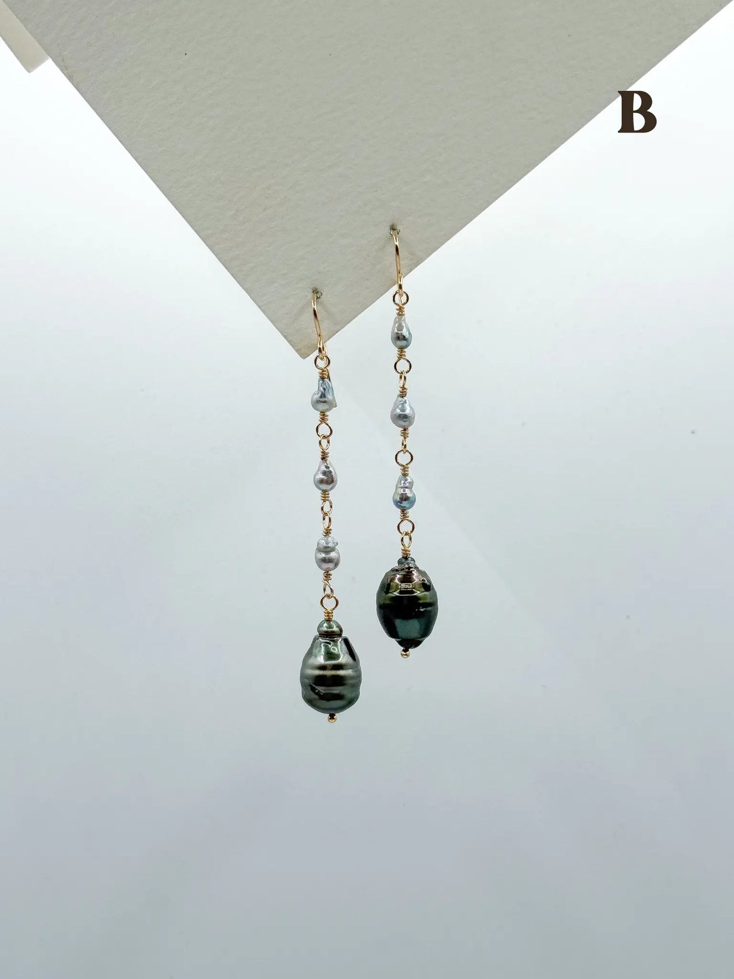KESHI TAHITIAN DROP EARRINGS