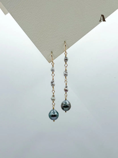 KESHI TAHITIAN DROP EARRINGS