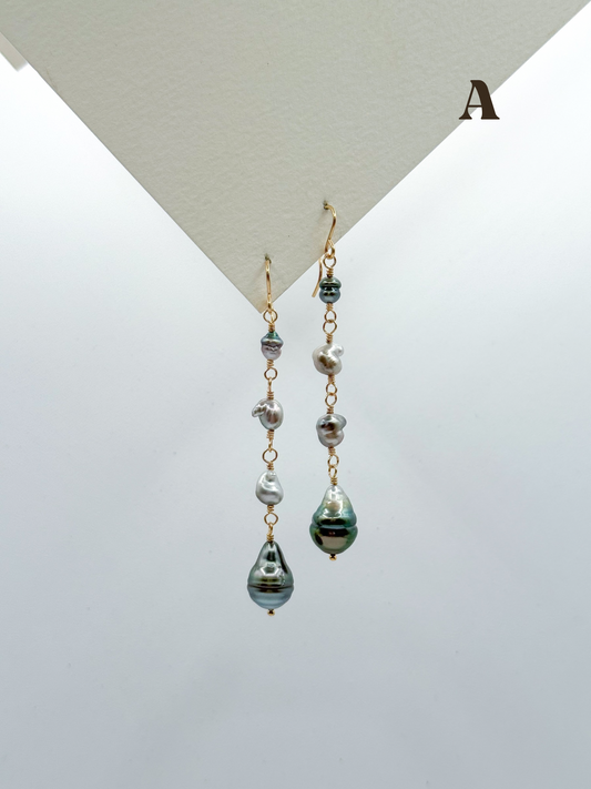 KESHI TAHITIAN DROP EARRINGS