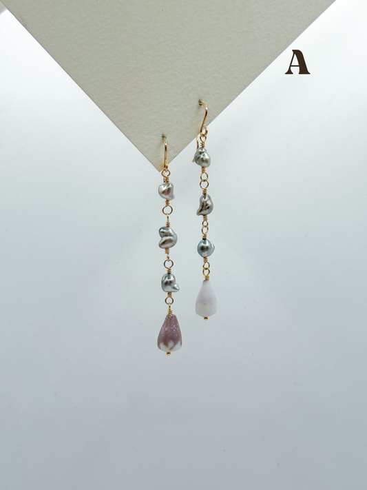 KESHI CONE DROP EARRINGS