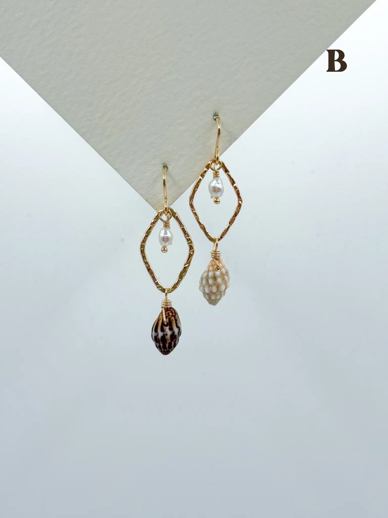 NINA EARRINGS - Navea Maui's gold-filled nautical shell pearl earrings 