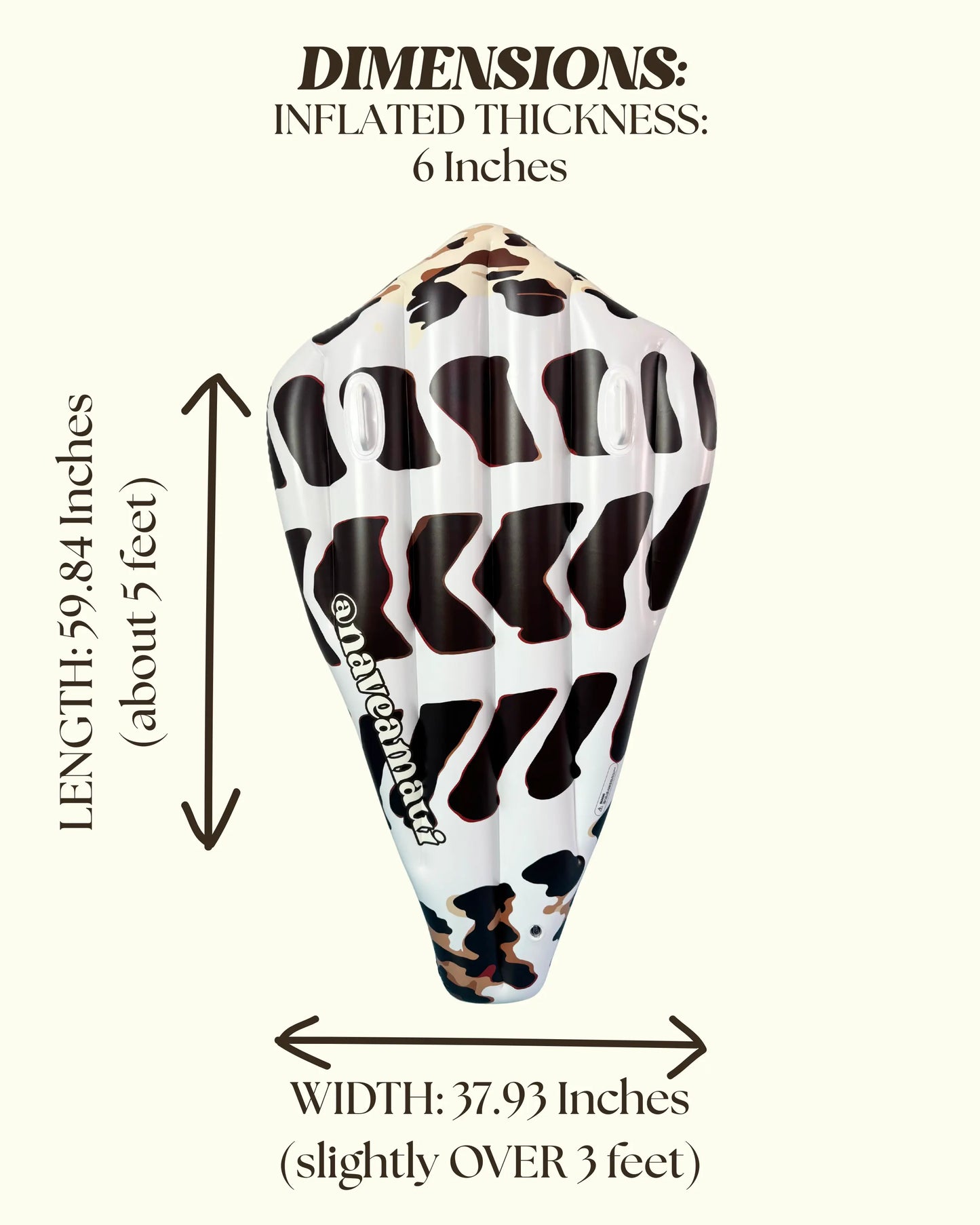 Navea Maui Shore Break Float. Dimensions